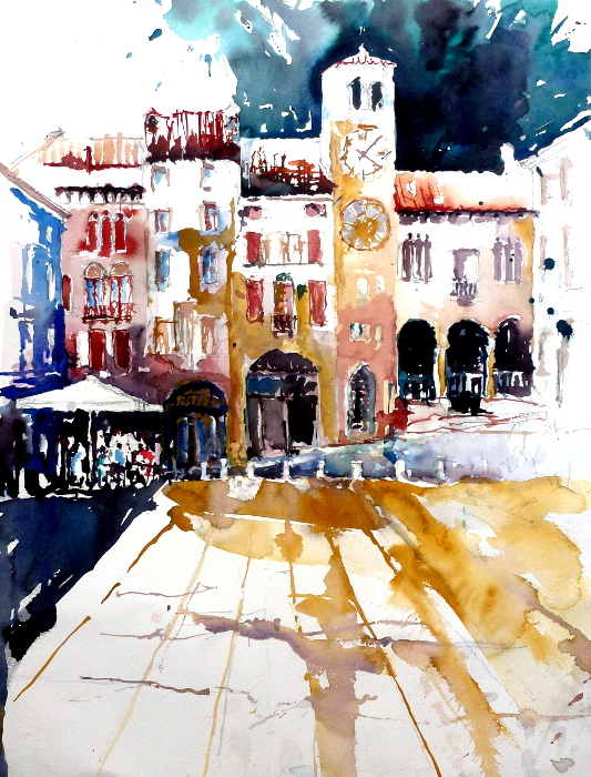 vittorio veneto aquarell